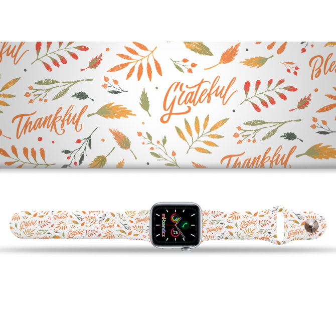 Apple watch řemínek Díkuvzdání - 38/40/41mm, barva pásku bílá