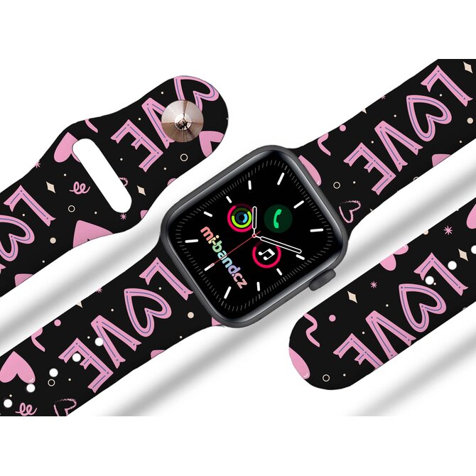 Apple watch řemínek Love - 38/40/41mm, barva pásku černá