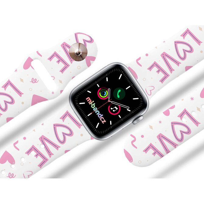 Apple watch řemínek Love - 38/40/41mm, barva pásku bílá