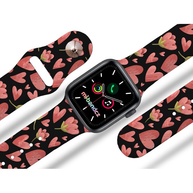 Apple watch řemínek Valentýnský - 38/40/41mm, barva pásku černá