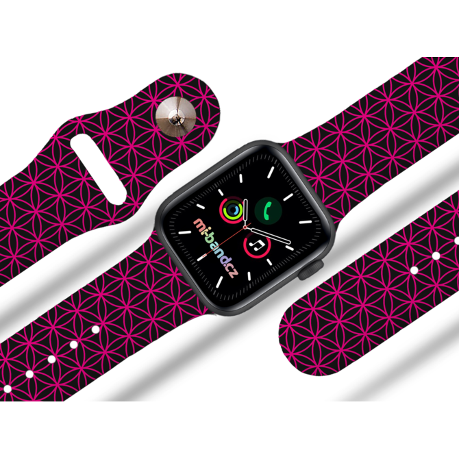 Apple watch řemínek geometrie fialová - 38/40/41mm