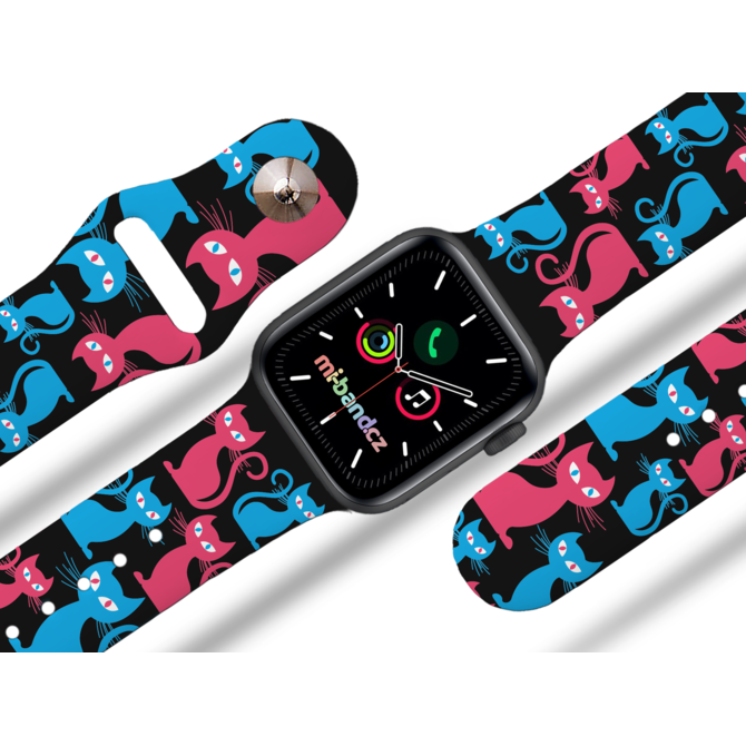 Apple watch řemínek Barevné kočky - 38/40/41mm