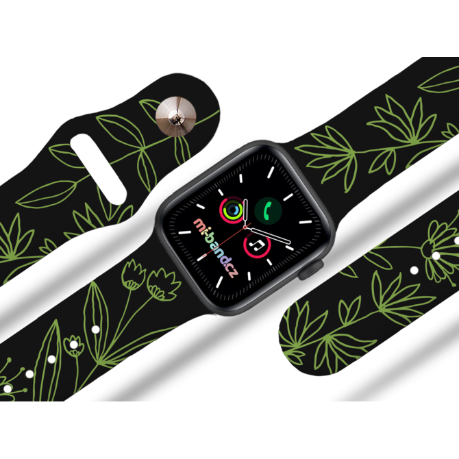 Apple watch řemínek Zelený svět - 38/40/41mm, barva pásku černá