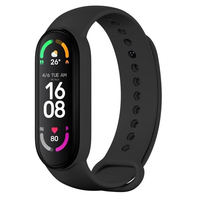 Silikonový řemínek  Silicone Strap pro Xiaomi Mi Band 5/ Mi Band 6, černý