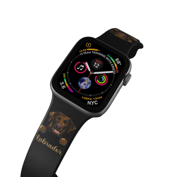 Apple watch řemínek Hnědý labrador - 42/44/45/49mm, barva pásku černá