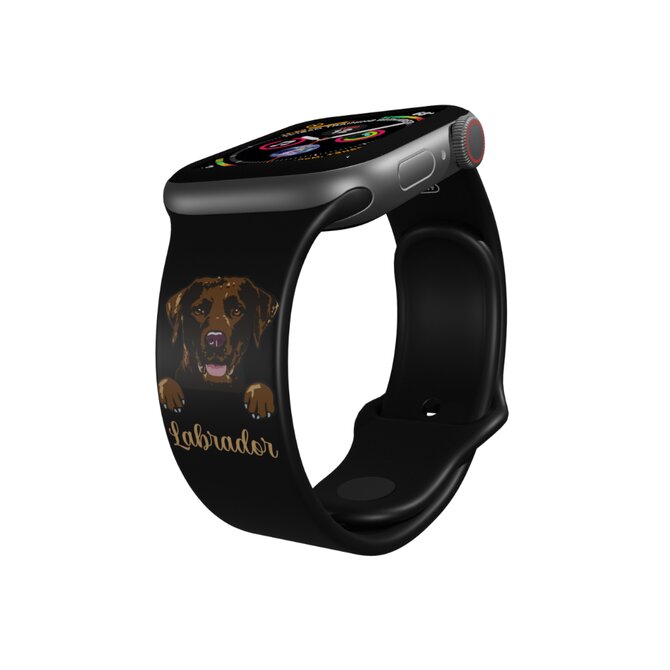 Apple watch řemínek Hnědý labrador - 42/44/45/49mm, barva pásku bílá