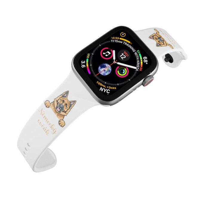 Apple watch řemínek Německý Ovčák - 38/40/41mm, barva pásku bílá