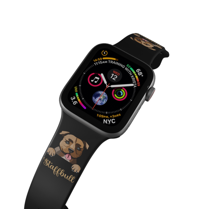 Apple watch řemínek Staffbull - 42/44/45/49mm, barva pásku černá