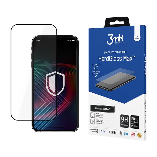 tvrzené sklo HardGlass MAX pro Apple iPhone 14 Pro Max, černá