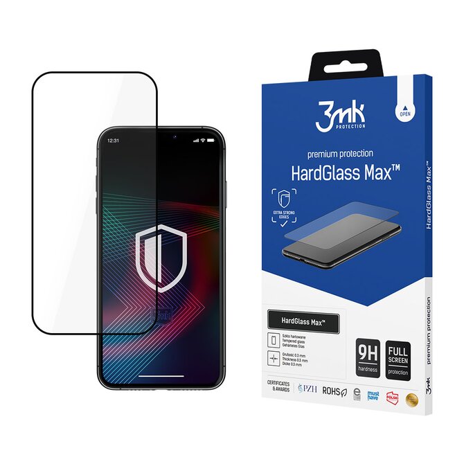 tvrzené sklo HardGlass MAX pro Apple iPhone 14 Pro, černá