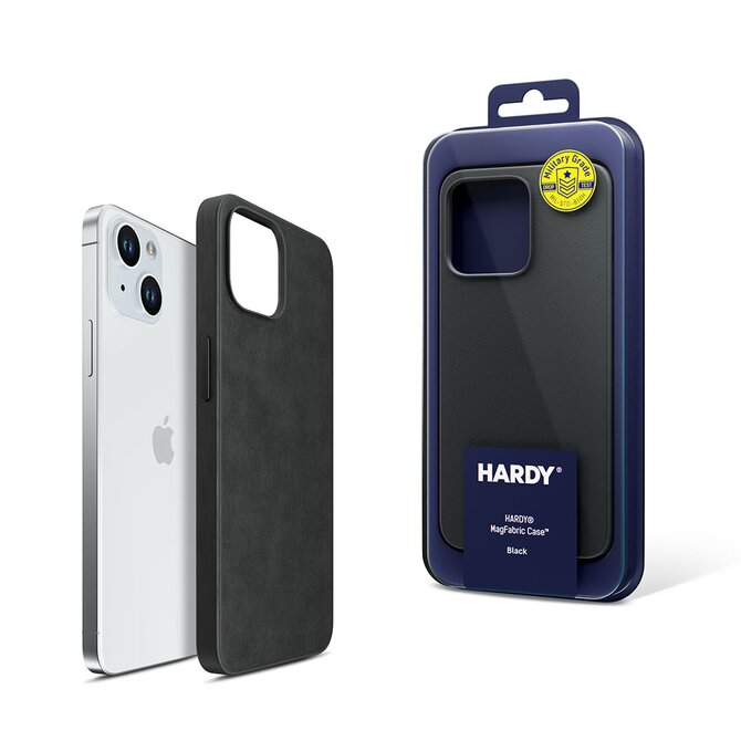 ochranný kryt HARDY MagFabric Case pro Apple iPhone 15 Plus, Black