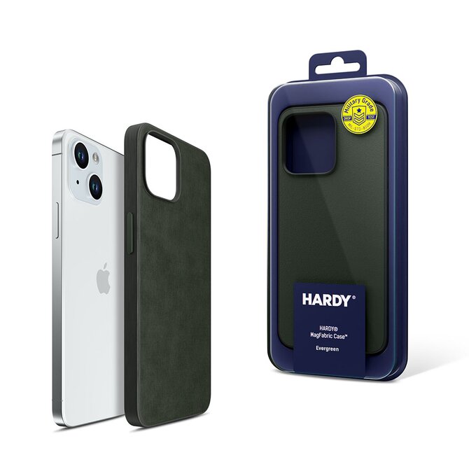 ochranný kryt HARDY MagFabric Case pro Apple iPhone 15 Plus, Evergreen