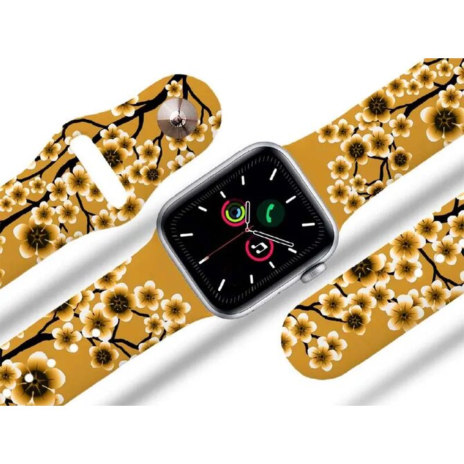 Apple watch řemínek Sakura zlatá - 42/44/45/49mm