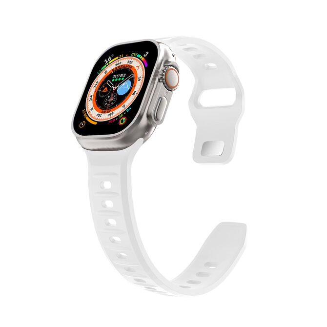 Silikonový vroubkovaný řemínek pro Apple Watch 38/40/41mm - Bílý - -