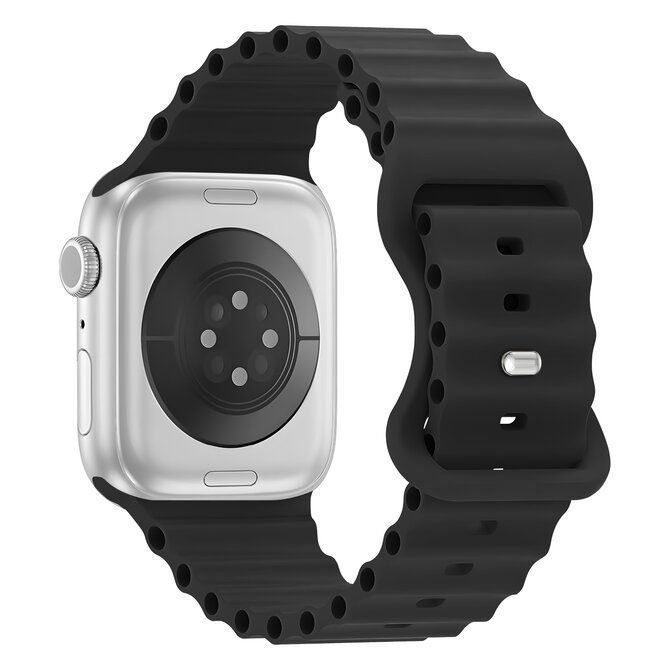 Vroubkovaný řemínek pro Apple Watch 38/40/41mm - Černý - -