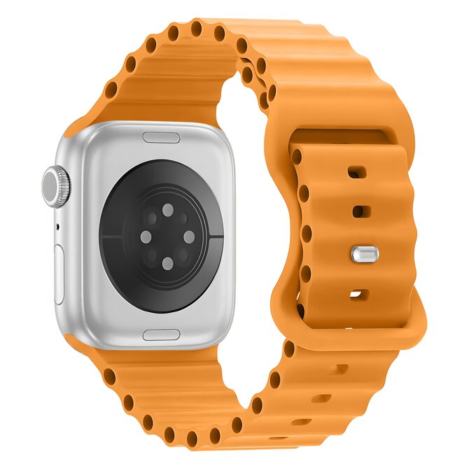 Vroubkovaný řemínek pro Apple Watch 38/40/41mm - Oranžový - -