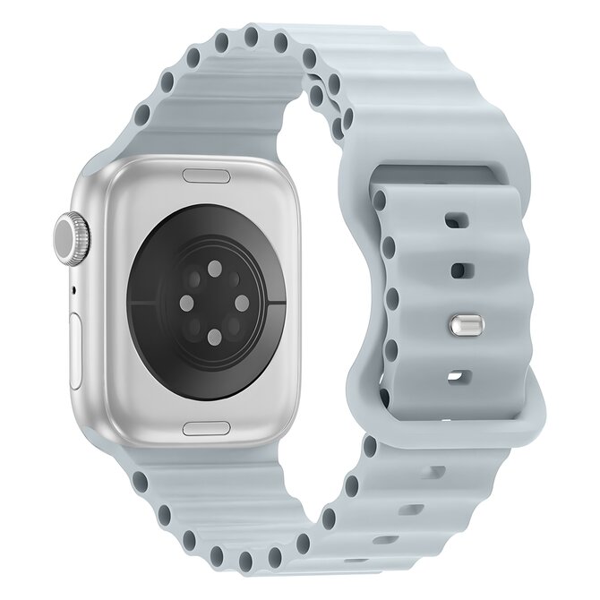 Vroubkovaný řemínek pro Apple Watch 38/40/41mm - Světle šedý - -