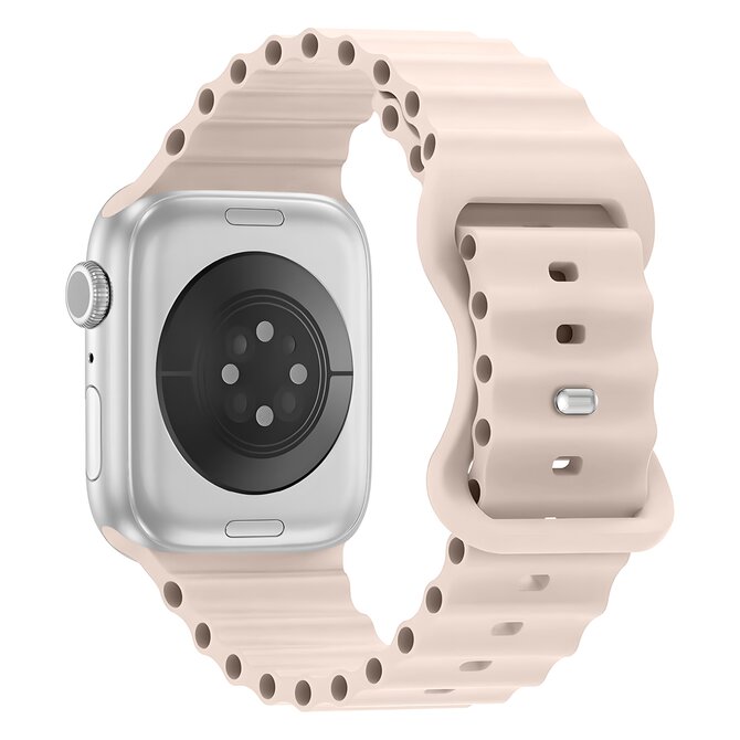 Vroubkovaný řemínek pro Apple Watch 38/40/41mm - Starorůžový - -