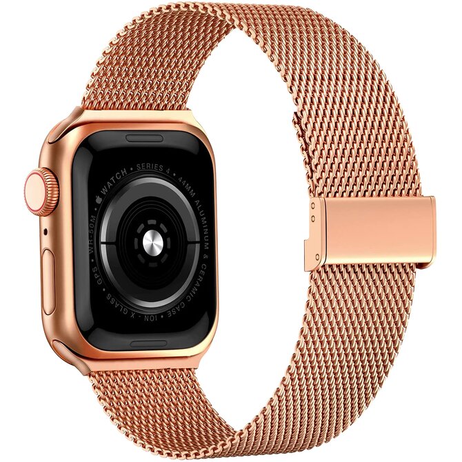 Milánský tah s přezkou pro Apple Watch 38/40/41mm - Růžovo-zlatá - -