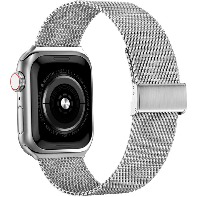 Milánský tah s přezkou pro Apple Watch 42/44/45/49mm - Stříbrná - -