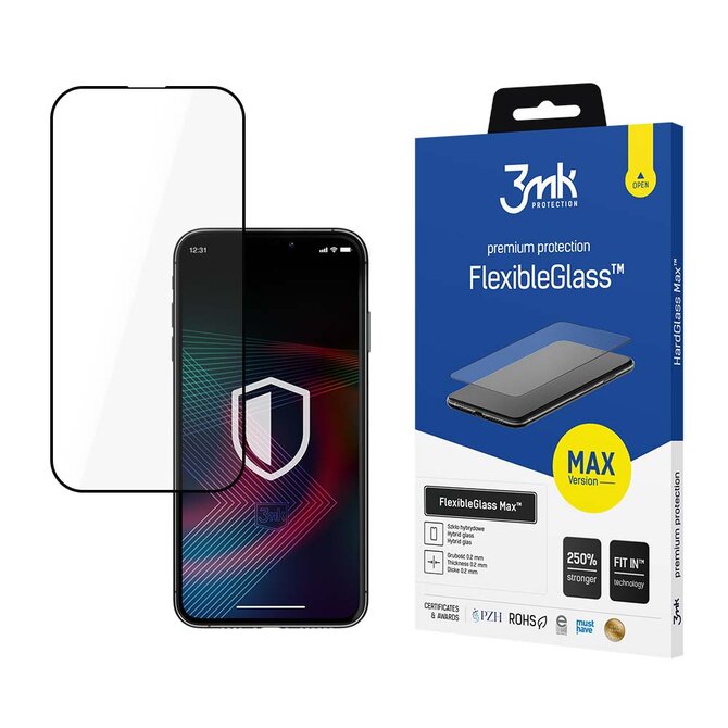 hybridní sklo FlexibleGlass Max pro Apple iPhone 14, černá