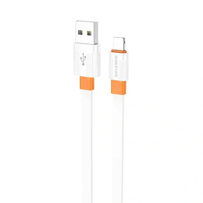 Kabel USB na Lightning Borofone BX89 Union - 2,4A 1 metr bílo-oranžový