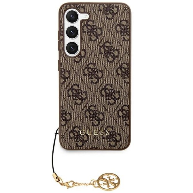 Originální kryt GUESS - hardcase 4G Charms Collection GUHCS24LGF4GBR pro Samsung Galaxy S24 Ultra Brown