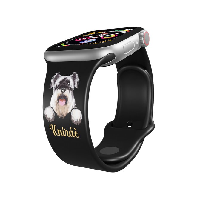 Apple watch řemínek Knírač - 38/40/41mm, barva pásku černá