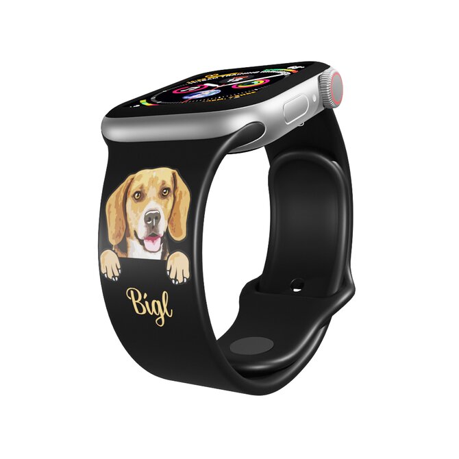 Apple watch řemínek Bígl - 38/40/41mm, barva pásku černá