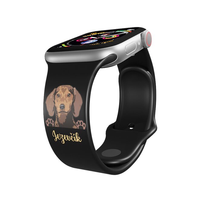 Apple watch řemínek Jezevčík - 38/40/41mm, barva pásku černá