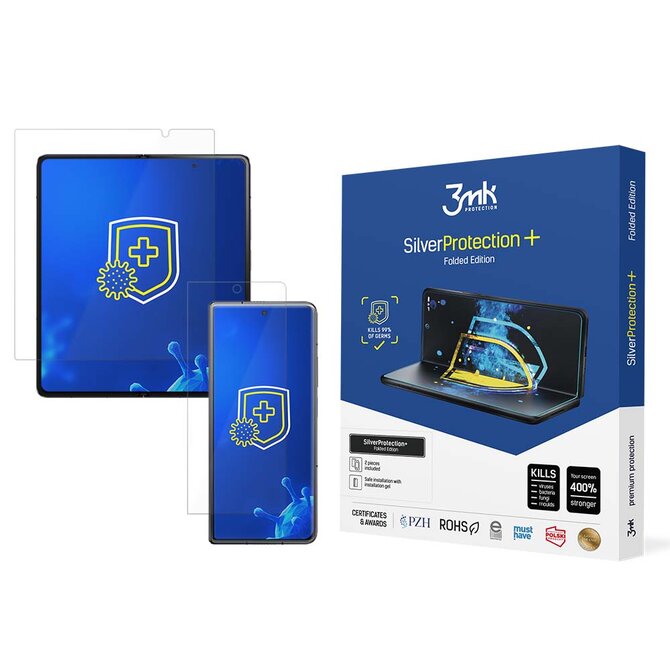 ochranná fólie SilverProtection+ FE pro Samsung Galaxy Z Fold5 (vnější + vnitřní LCD)