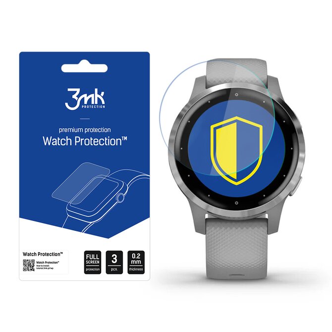 hybridní sklo Watch protection ARC pro Garmin Vivoactive 4S (3ks)