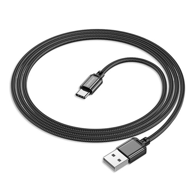 USB / USB-C kabel datový Borofone BX87 Sharp 3A 1m černý