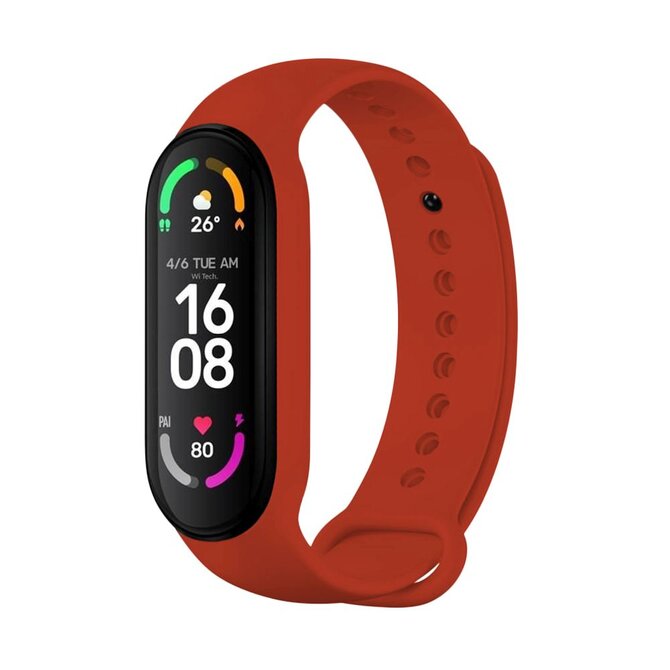 Silikonový řemínek  Silicone Strap pro Xiaomi Band 7/ Mi Band 6/ Mi Band 5, červený