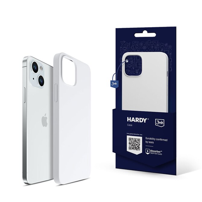 Hardy Silicone MagCase pro Apple iPhone 15, Silver-White