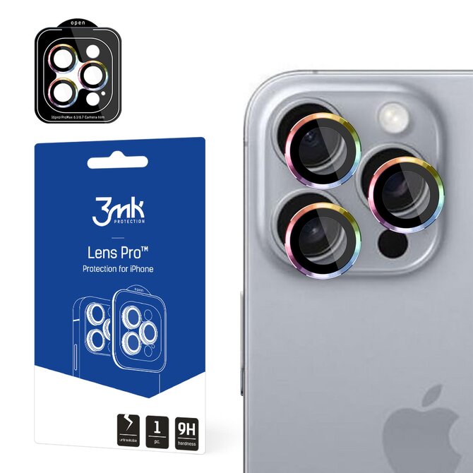 Lens Protection Pro pro Apple iPhone 16 Pro /16 Pro Max, Rainbow