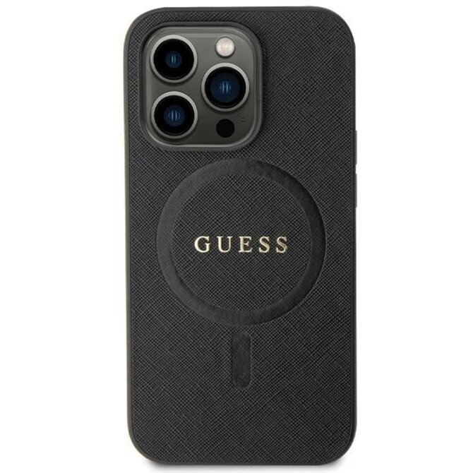 Kryt Guess GUHMN61PSAHMCK Apple iPhone 11/XR hardcase Saffiano MagSafe black