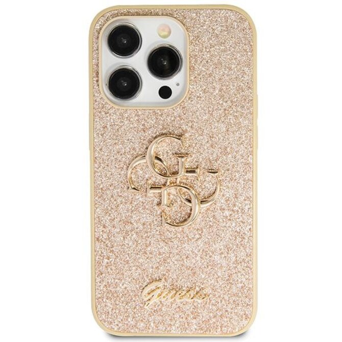 Kryt Guess GUHCN61HG4SGD Apple iPhone 11/XR hardcase Glitter Script Big 4G gold