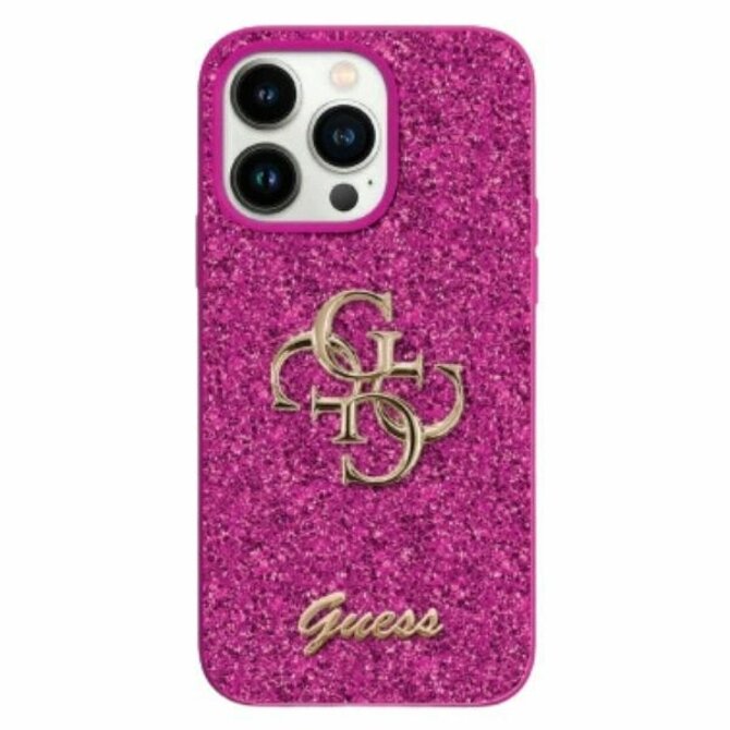 Kryt Guess GUHCP16SHG4SGU Apple iPhone 16 hardcase  Glitter Big 4G lpurple