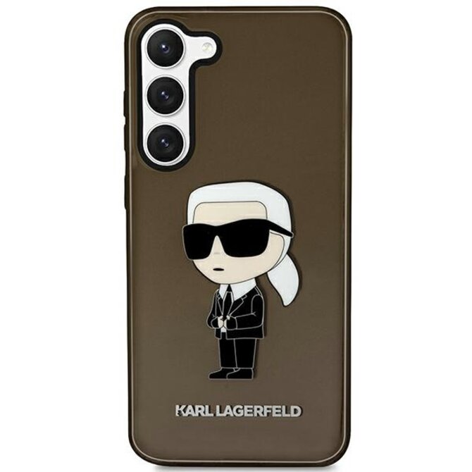 Kryt Karl Lagerfeld KLHCS23MHNIKTCK Samsung Galaxy S23+ Plus black hardcase Ikonik Karl Lagerfeld