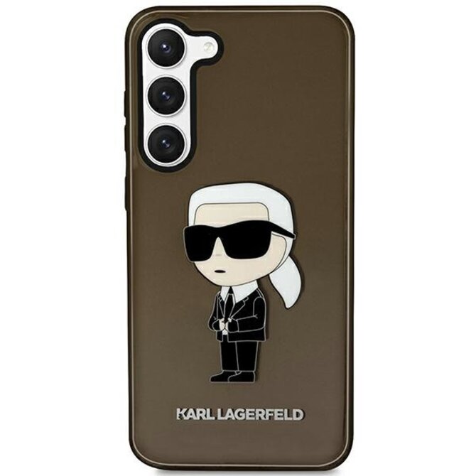 Kryt Karl Lagerfeld KLHCS23SHNIKTCK Samsung Galaxy S23 black hardcase Ikonik Karl Lagerfeld