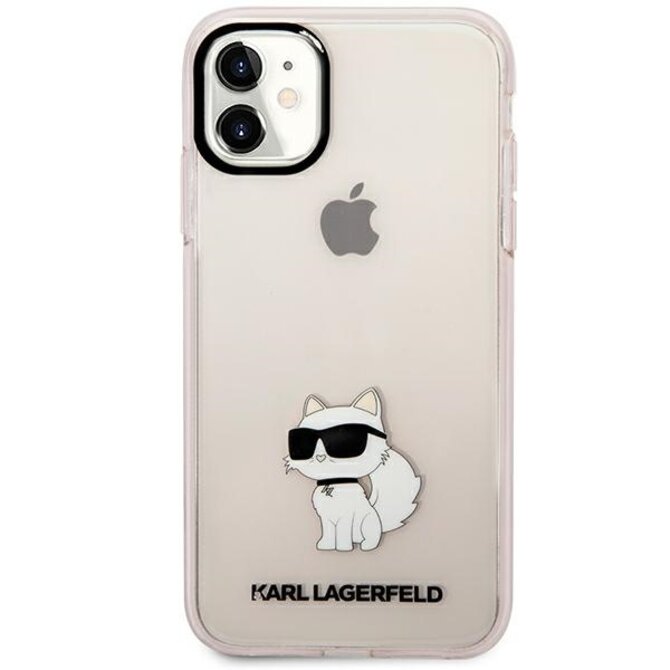 Kryt Karl Lagerfeld KLHCN61HNCHTCP Apple iPhone 11/XR pink hardcase Ikonik Choupette