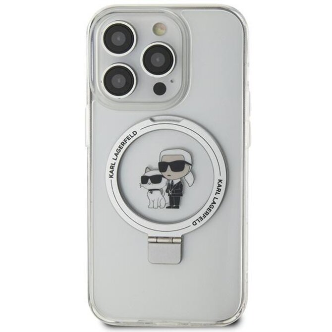 Kryt Karl Lagerfeld KLHMN61HMRSKCH Apple iPhone XR / 11 hardcase Ring Stand Karl&Choupettte MagSafe white