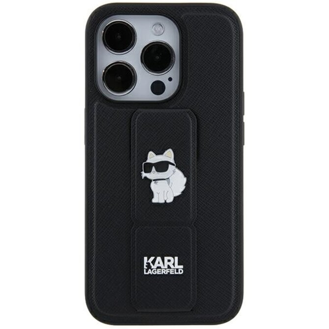 Kryt Karl Lagerfeld KLHCN61GSACHPK Apple iPhone XR / 11 hardcase Gripstand Saffiano Choupette Pins black