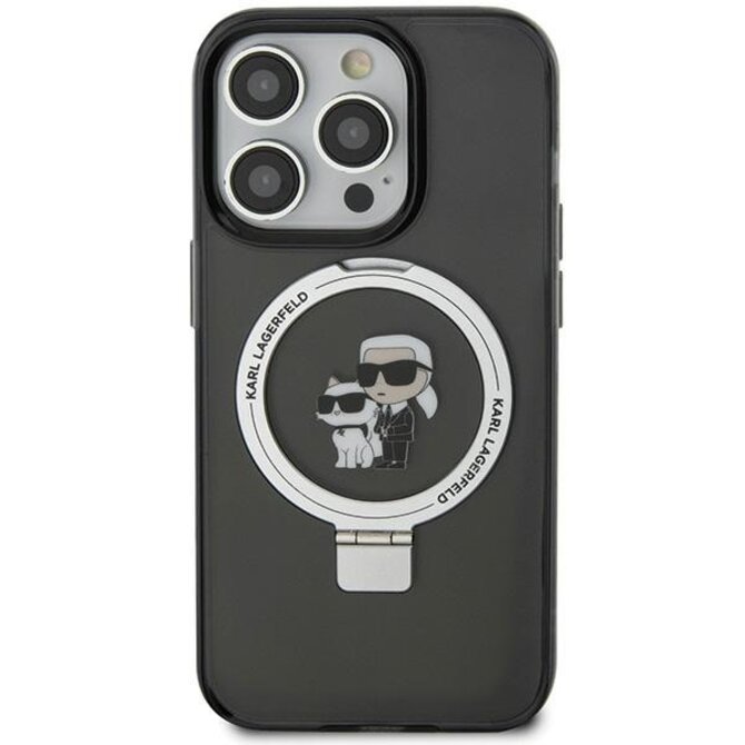 Kryt Karl Lagerfeld KLHMN61HMRSKCK Apple iPhone XR / 11 hardcase Ring Stand Karl&Choupettte MagSafe black