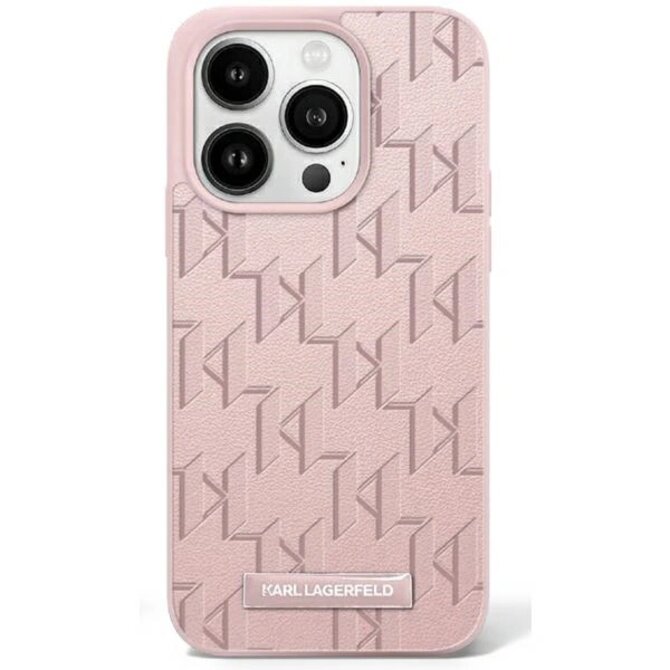 Kryt Karl Lagerfeld KLHMP16LPKHPORPP Apple iPhone 16 Pro hardcase Hot Stamp MagSafe pink