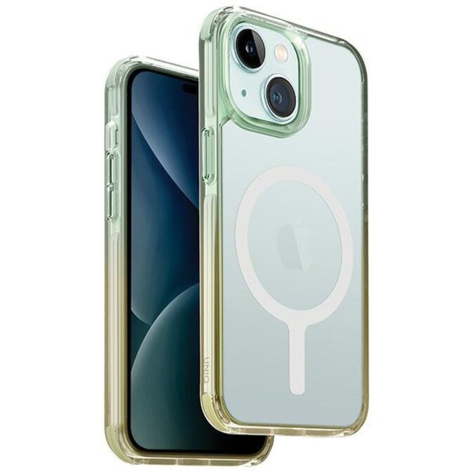 Kryt UNIQ Combat Duo Apple iPhone 15 MagClick Charging sea green-soft yellow