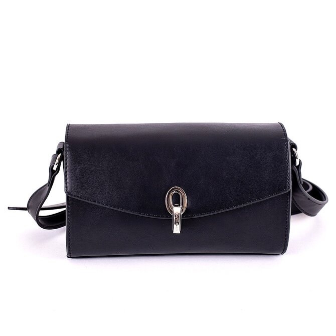 Černá pevnější crossbody kabelka David Jones 6433-1 černá, syntetická kůže