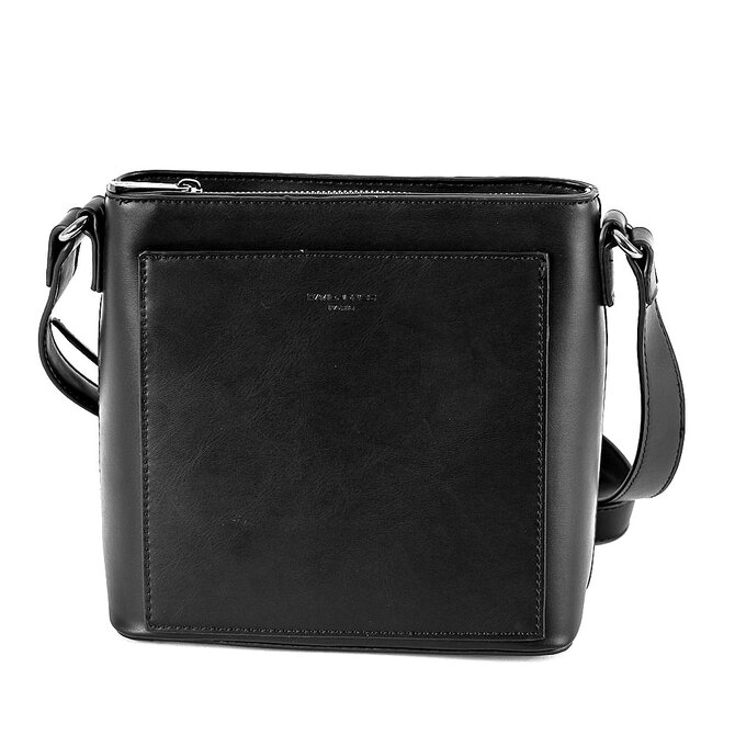 Černá pevná crossbody kabelka David Jones CM5860 černá, syntetická kůže