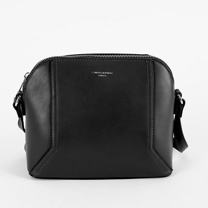 Malá pevná černá crossbody kabelka David Jones CM5941 černá, syntetická kůže